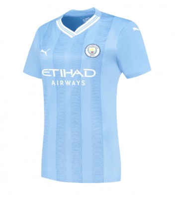 Manchester City Koszulka Podstawowych Kobiety 2023-24 Krótki Rękaw